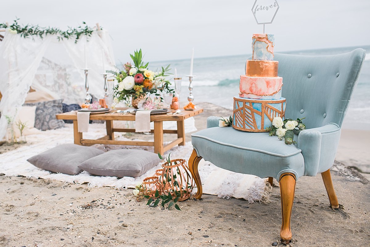 A romantic beachside wedding 