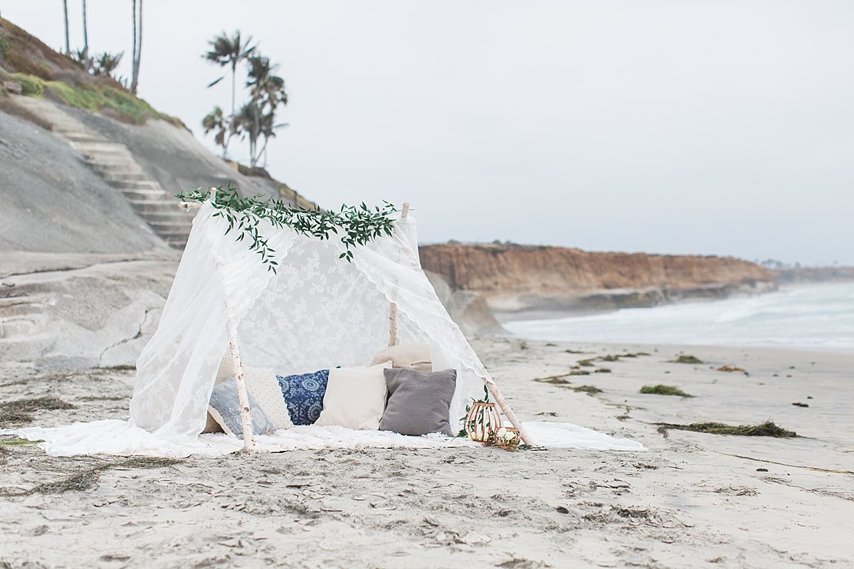 A Boho beach tent wedding