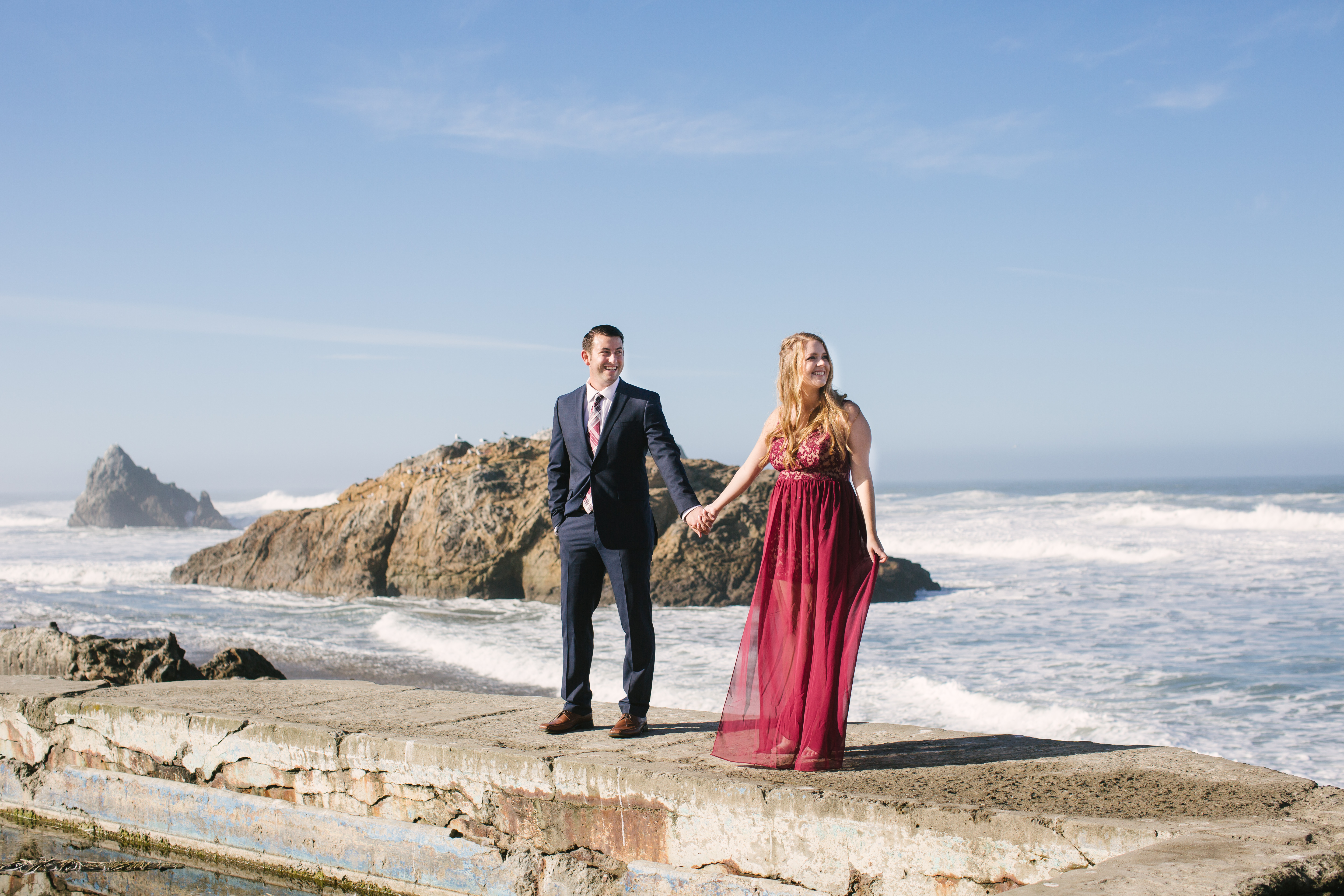 Jessica Rice Photography- San Fransisco Engagement at Sutro Baths and Lands End in San Fransisco