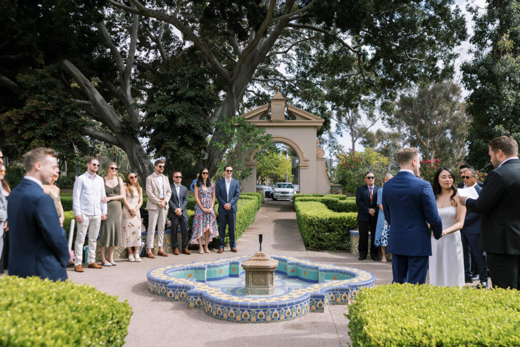 Balboa Park wedding ceremony