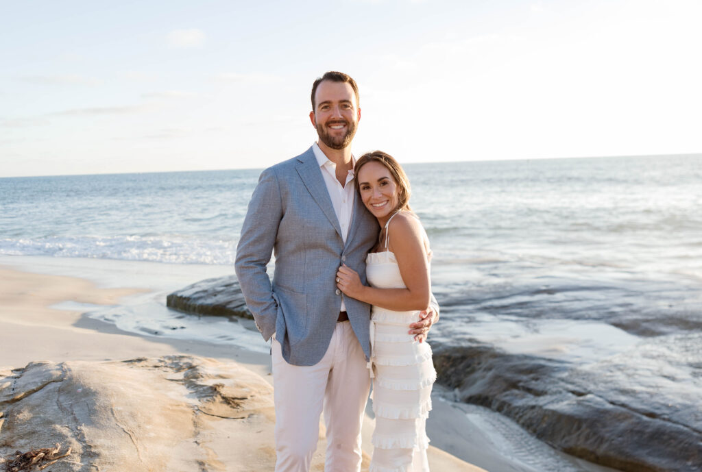Engagement photo at Windansea Beach in La Jolla.