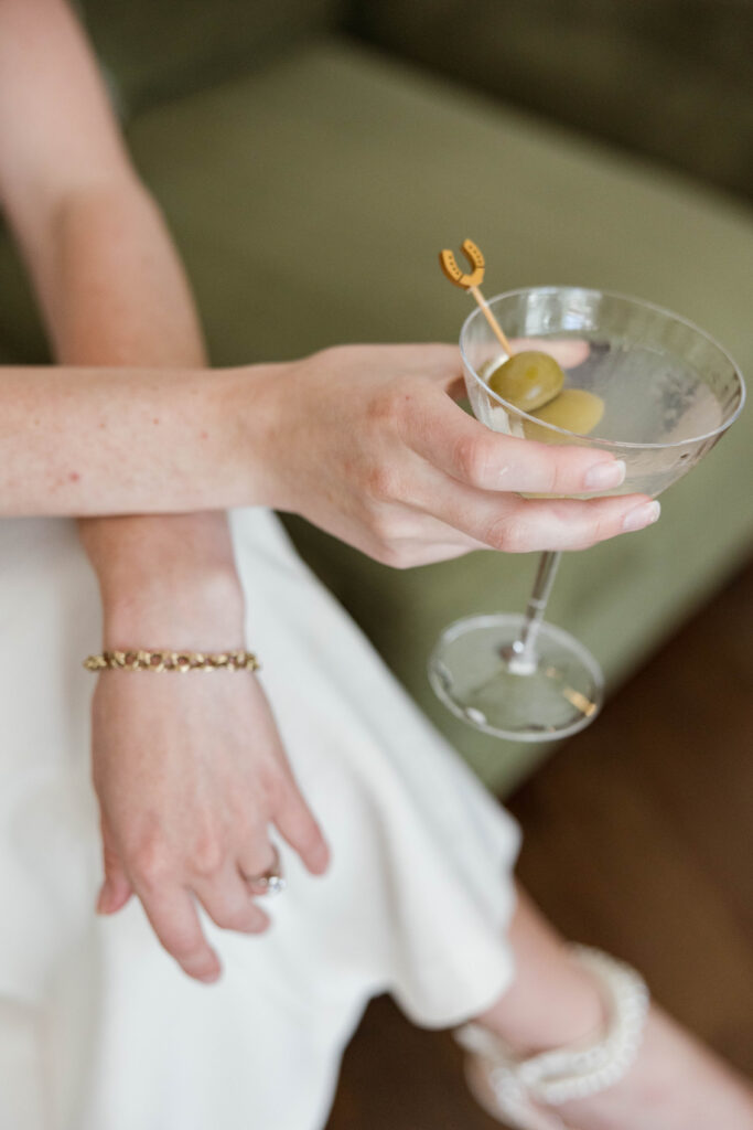 Cocktail on a vintage sofa at The Inn at Rancho Santa Fe