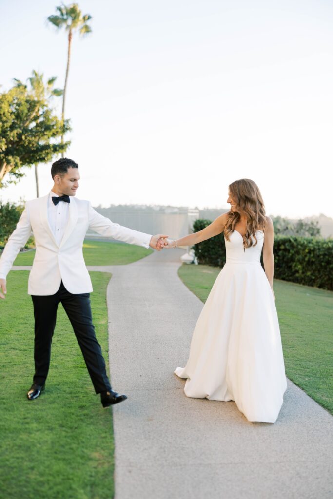 Bride and groom dance at Park Hyatt Aviara