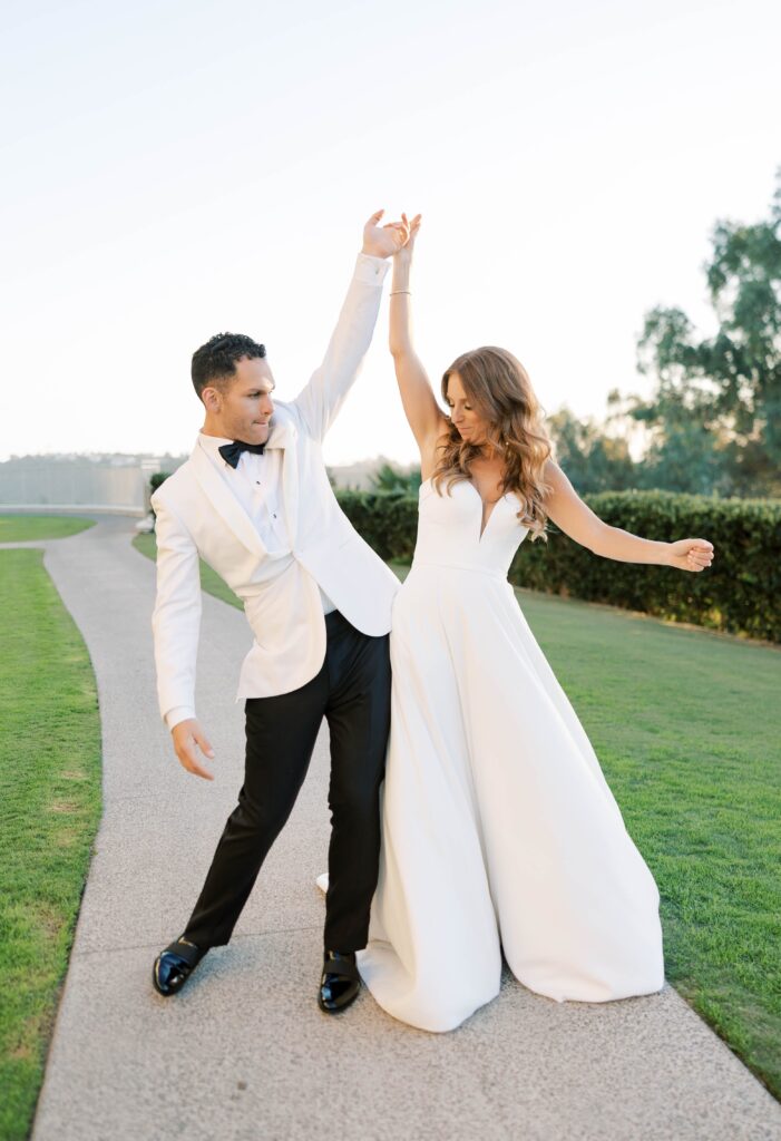 Bride and groom dance at Park Hyatt Aviara in San Diego