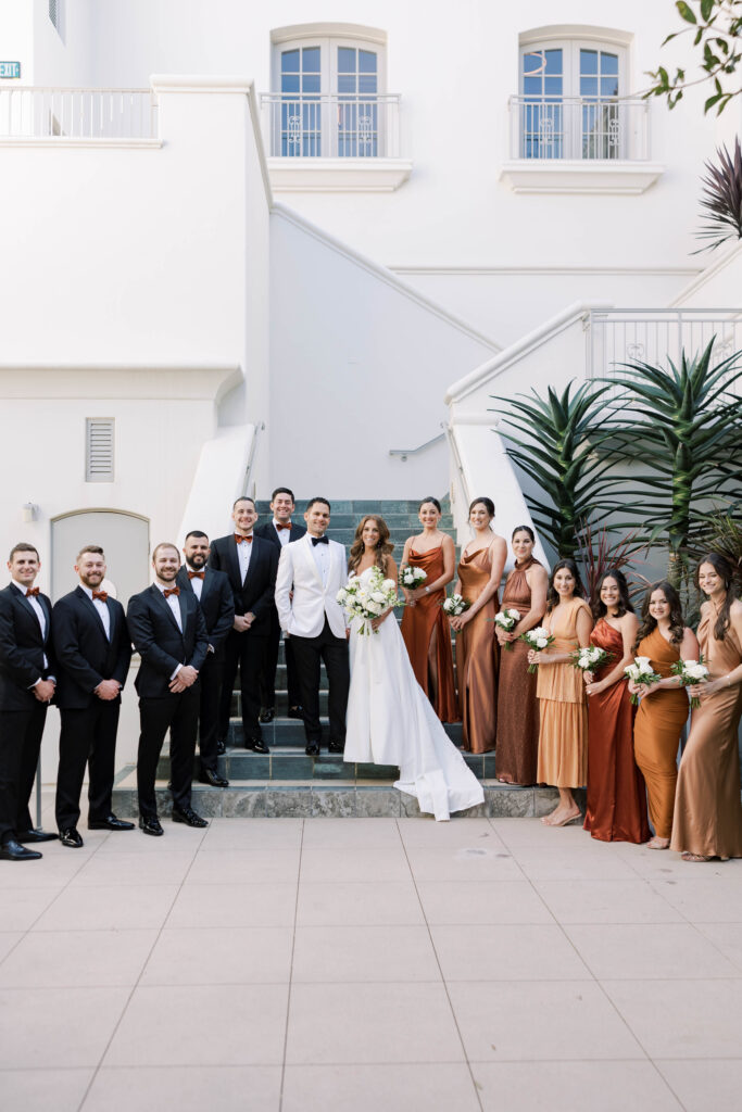 Bridal party portrait at Park Hyatt Aviara in San Diego