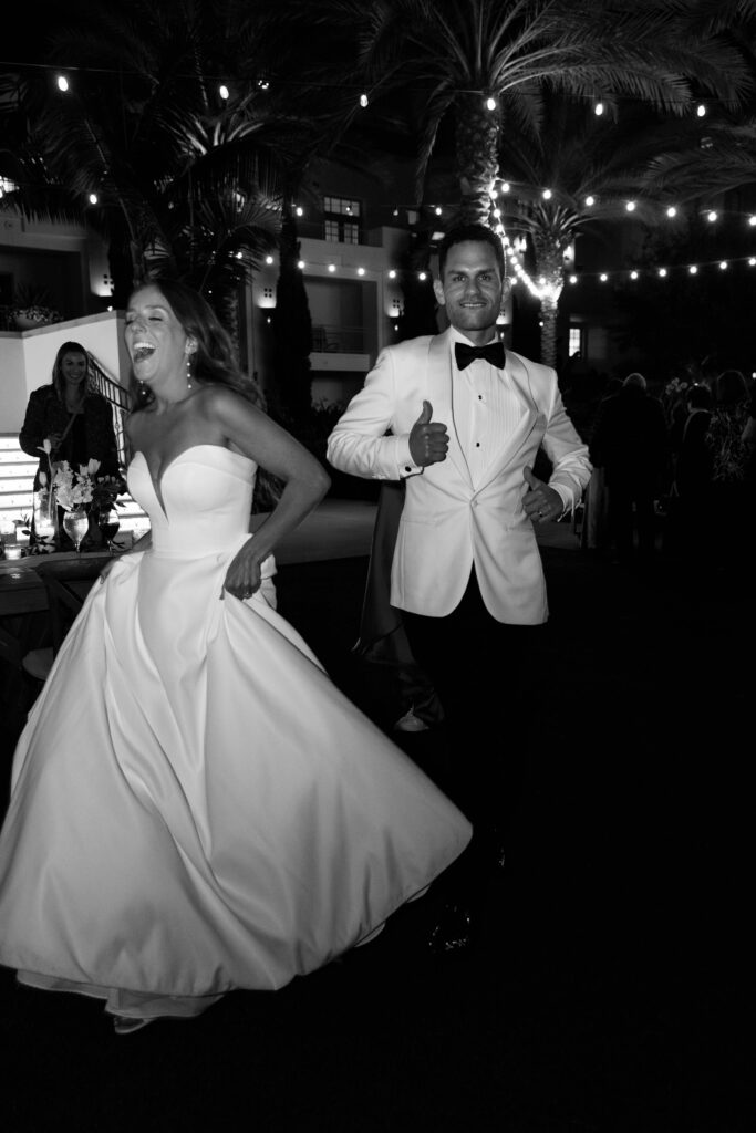 Bride and groom dancing at Park Hyatt Aviara reception in San Diego