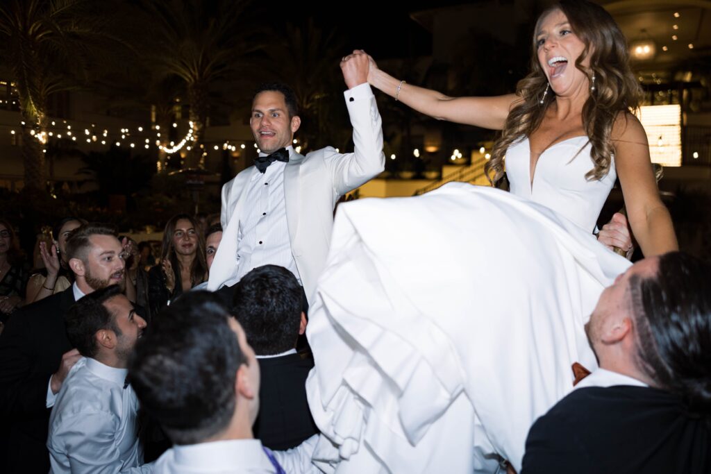 Bride and groom at Park Hyatt Aviara wedding reception