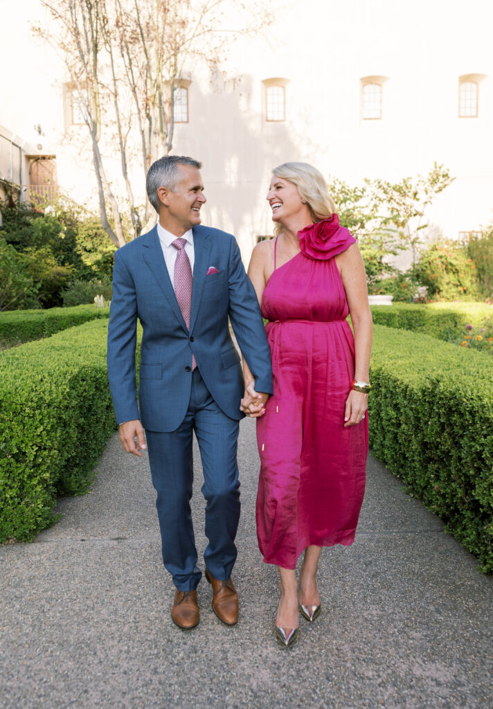Balboa Park photo with couple smiling