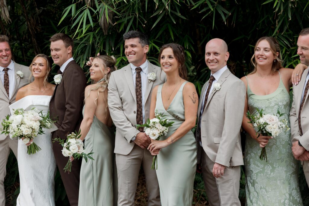 Bridal party shot at San Diego Botanic Garden.